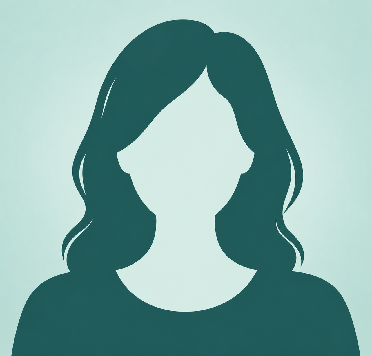 Minimalist Teal Female Avatar